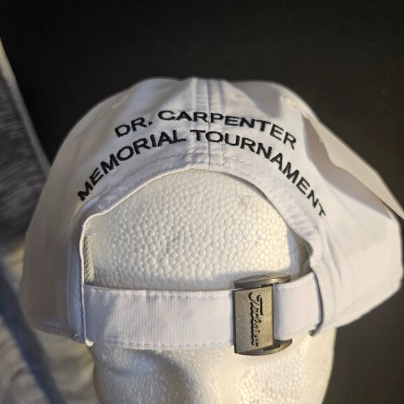 Titleist Hat Mens White Strap Back Grande Vista Adjustable - Picture 4 of 6